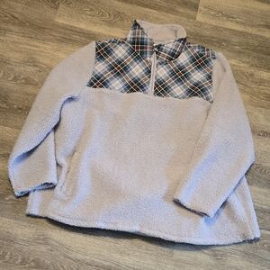 Vera Bradley Plaid Yoke Fleece 3XL